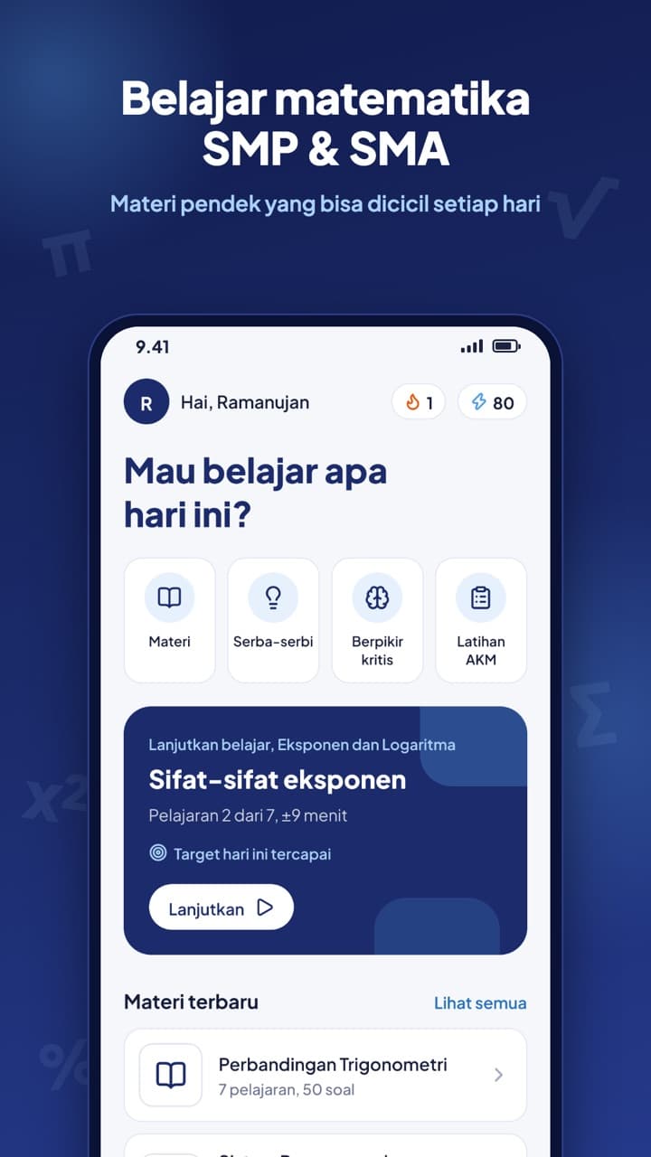 Beranda Analogis dengan materi yang sedang dipelajari