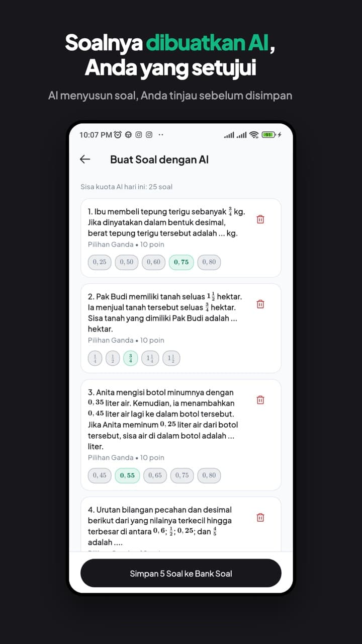 Membuat soal dengan AI di Koreksia